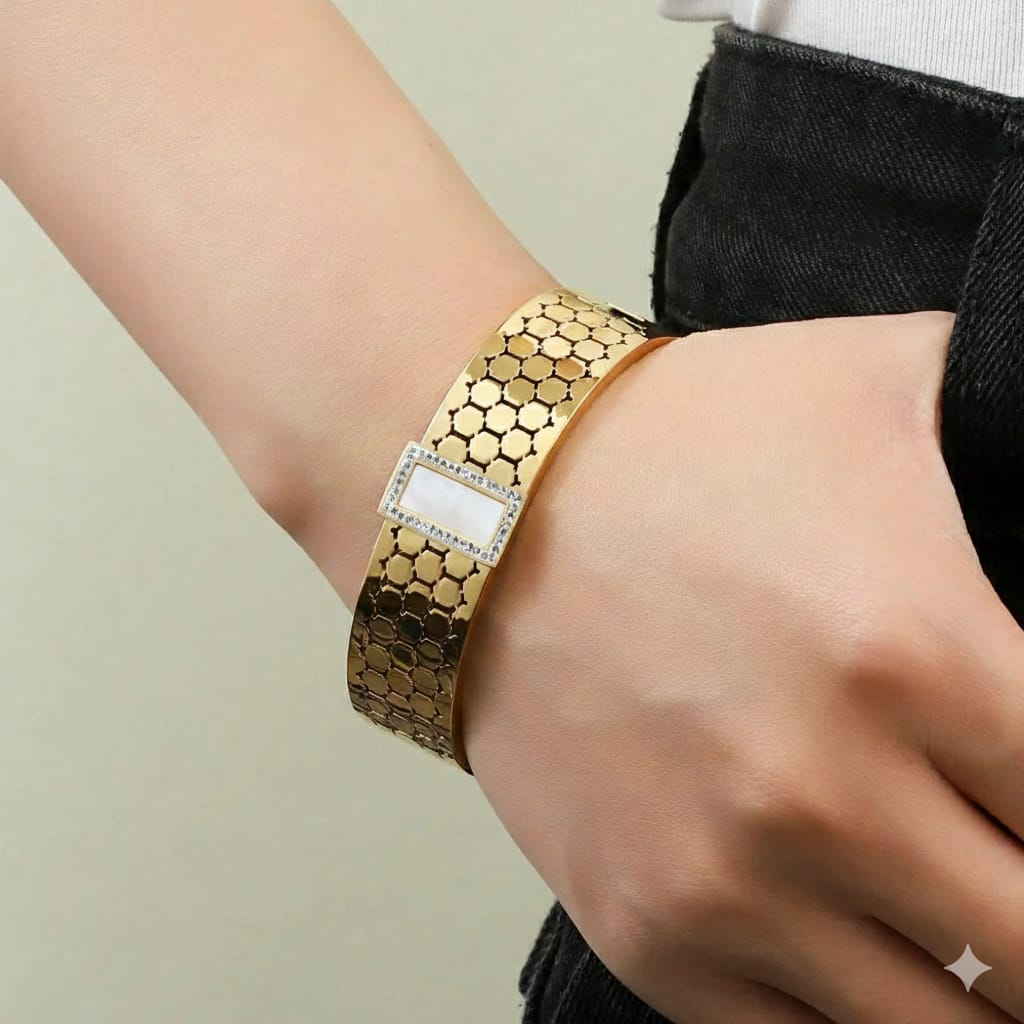 Bracelets , Handcuff, Stainless steel, Makeup Stash Pakistan