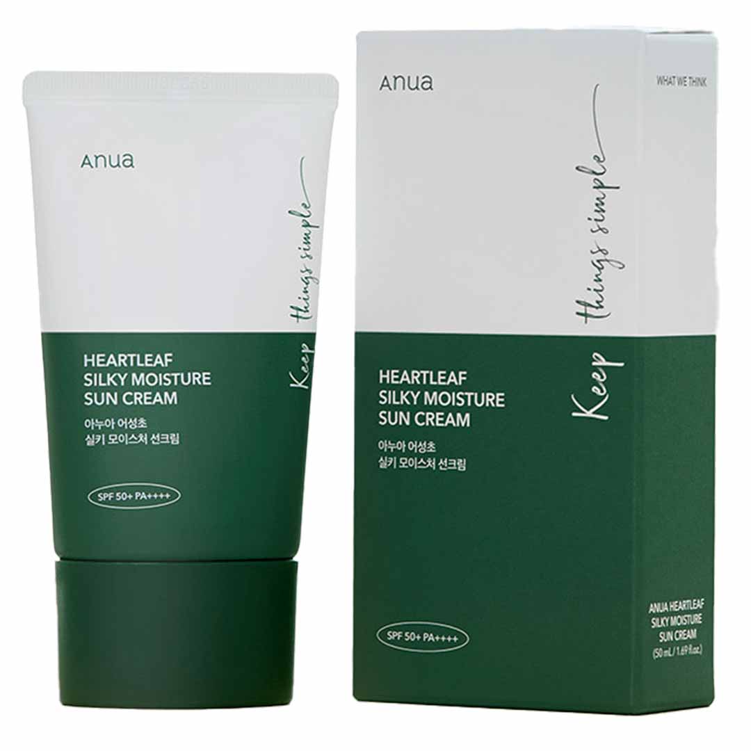 Anua - Heartleaf Silky Moisture Sun Cream SPF50+ PA+++ 50ml - Makeup Stash Pakistan