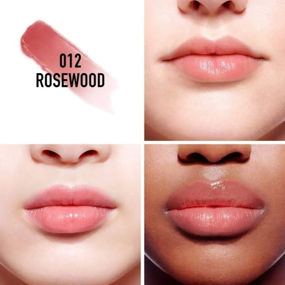 Dior Addict Lip Glow 012, Dior Lip Glow Rosewood, Dior Addict Lip Balm, Dior 012 Rosewood, Dior Makeup, Luxury Lip Balm, Hydrating Lip Balm, Tinted Lip Balm, Rosewood Lip Tint, Color Awakening Lip Balm, Glossy Lip Balm, Natural Lip Color - Makeupstashpk