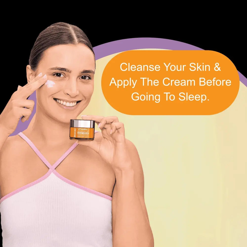 Night Cream, Brightening Night Cream, Anti-Aging Night Cream, Hydrating Night Cream, Vitamin C Skincare, Dark Spot Night Treatment, Fine Lines & Wrinkle Cream, Niacinamide Night Cream, Radiant Skin Cream, Dr Rashel Skincare, Overnight Repair Cream - Makeup Stash Pakistan
