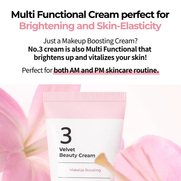 Numbuzin – No. 3 Velvet Beauty Cream 60ml - Makeup Stash Pakistan