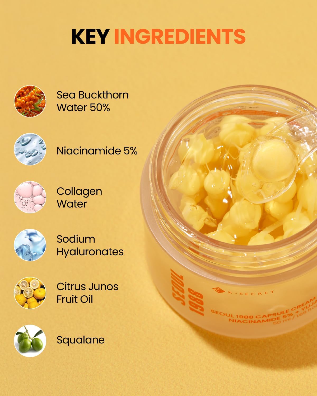 K-Secret,Capsule Cream,Moisturizer,Hydrating,Brightening Moisturizer,Lightweight,Korean face cream,Makeupstashpk