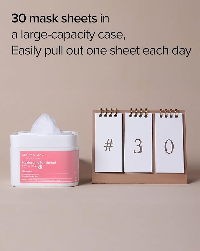 Mary & May - Hyaluronic Panthenol Hydra Mask 30ea - Makeup Stash Pakistan
