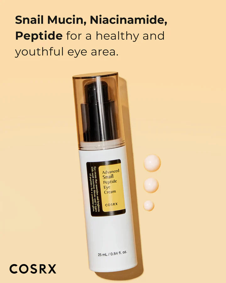 COSRX Advanced Snail Peptide Eye Cream 25ML – Brightening & Anti-Aging Under Eye Cream