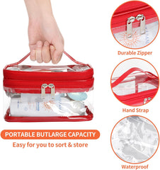  Wash Bag Cosmetic Bag PVC Travel Organizer,Toiletry,Makeup Storage Wash Case with handle - Makeup Stash Pakistan