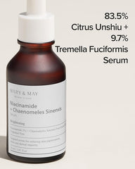 Mary & May - Niacinamide + Chaenomeles Sinensis Brightening Serum 30ml - Makeup Stash Pkistan