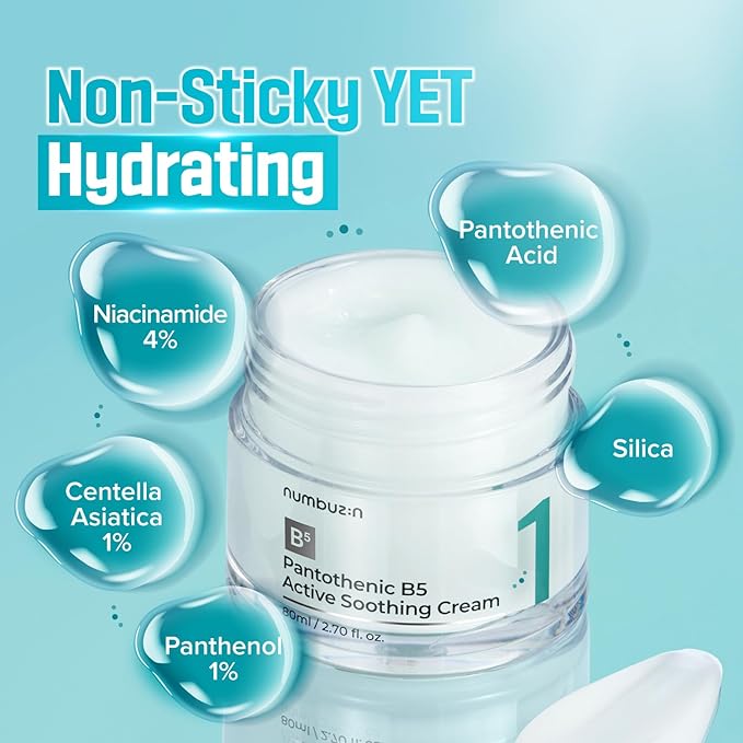 Numbuzin – No. 1 Pantothenic B5 Active Soothing Cream 50ml - Makeup Stash Pakistan