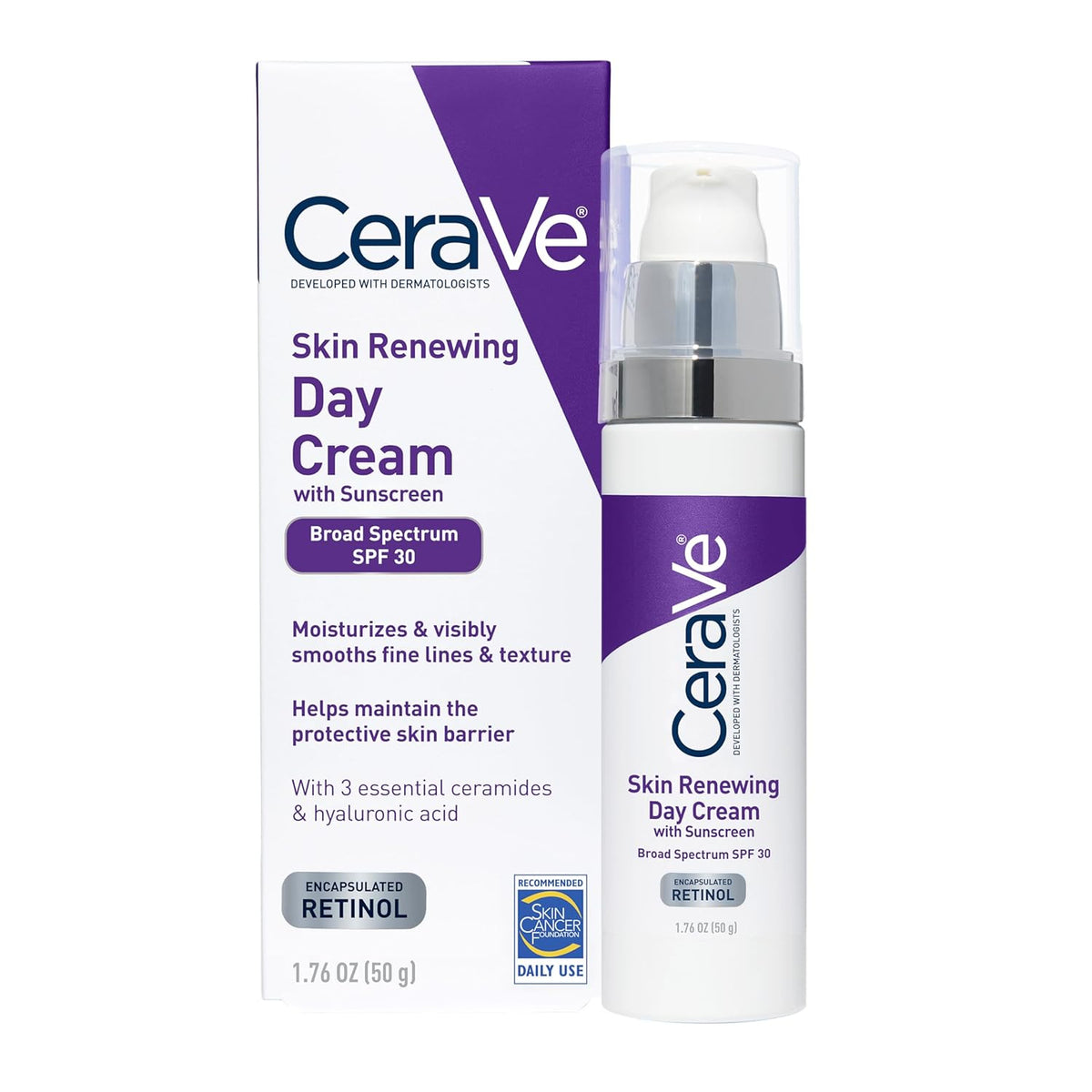 CeraVe Skin Renewing Day Cream with Sunscreen SPF 30 - 50g  - Makeup Stash Pakistan