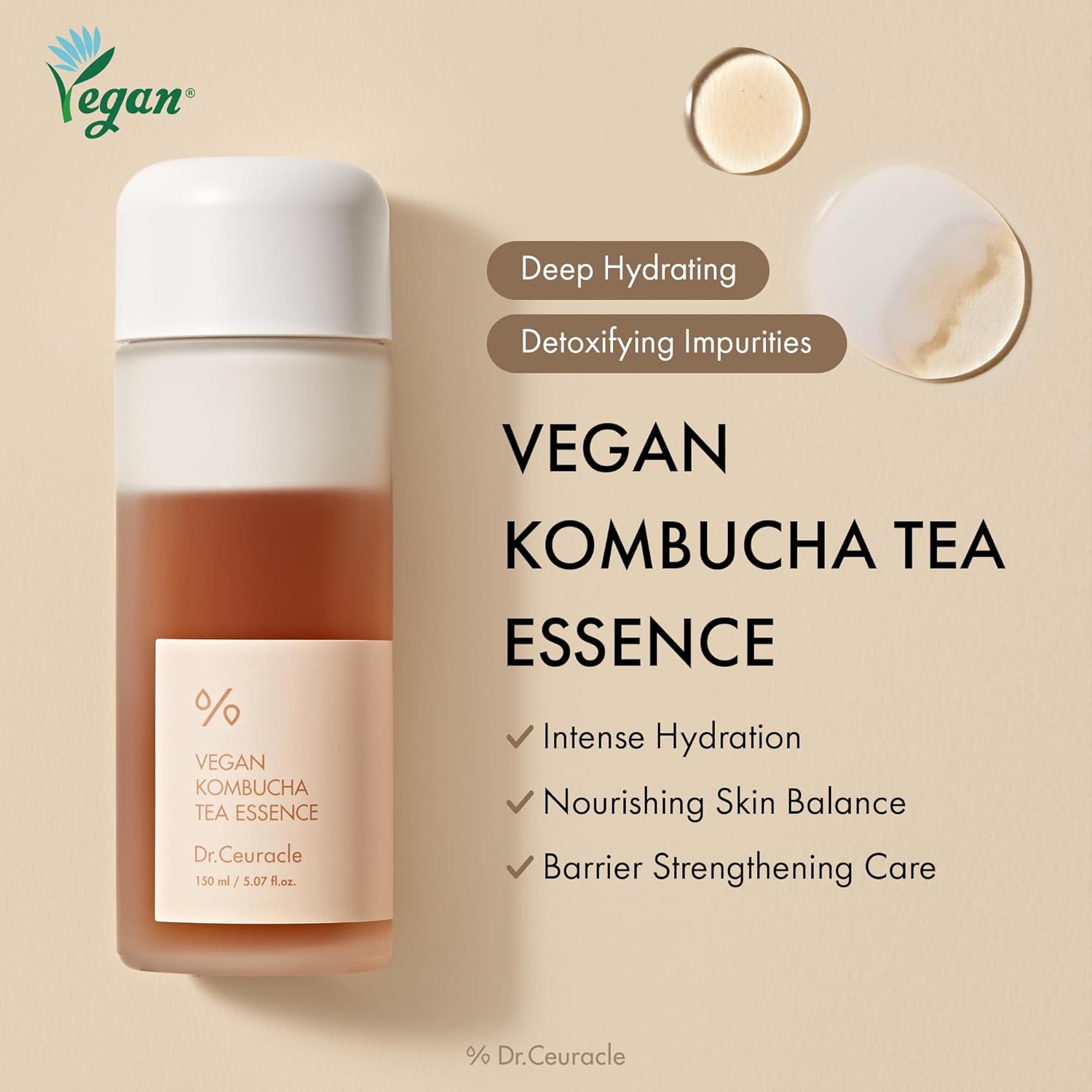 vegan kombucha essence, hydrating essence, barrier repair skincare, probiotic skincare, Korean essence, glowing skin essence,antioxidant skincare, glass skin routine, nourishing essence, fermented skincare, sensitive skin essence  - Makeup Stash Pakistan
