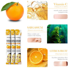 Brighten Mud Mask, Bioaqua Vitamin C Mask, Vitamin C Mud Mask, Brightening Face Mask, Deep Cleansing Mask, Glow Face Mask, Clay Mask for Oily Skin, Face Mask for Dark Spots, Korean Skincare Mask, Skin Brightening Mask, Vitamin C Skincare - Makeupstashpk