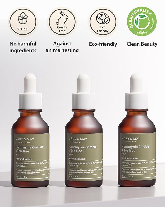 Mary & May - Houttuynia Cordata +Tea Tree Serum 30ml - Makeup Stash Pakistan