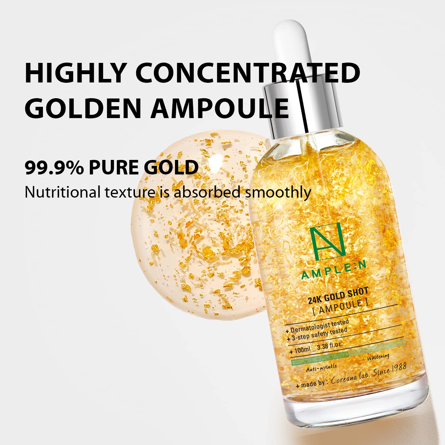 24K Gold Serum, Anti Aging Serum ,Erasing Wrinkles ,Fine Lines, Collagen , Peptides, Evens Skin Tone , Dull Skin , Saggy Skin , Makeupstashpk
