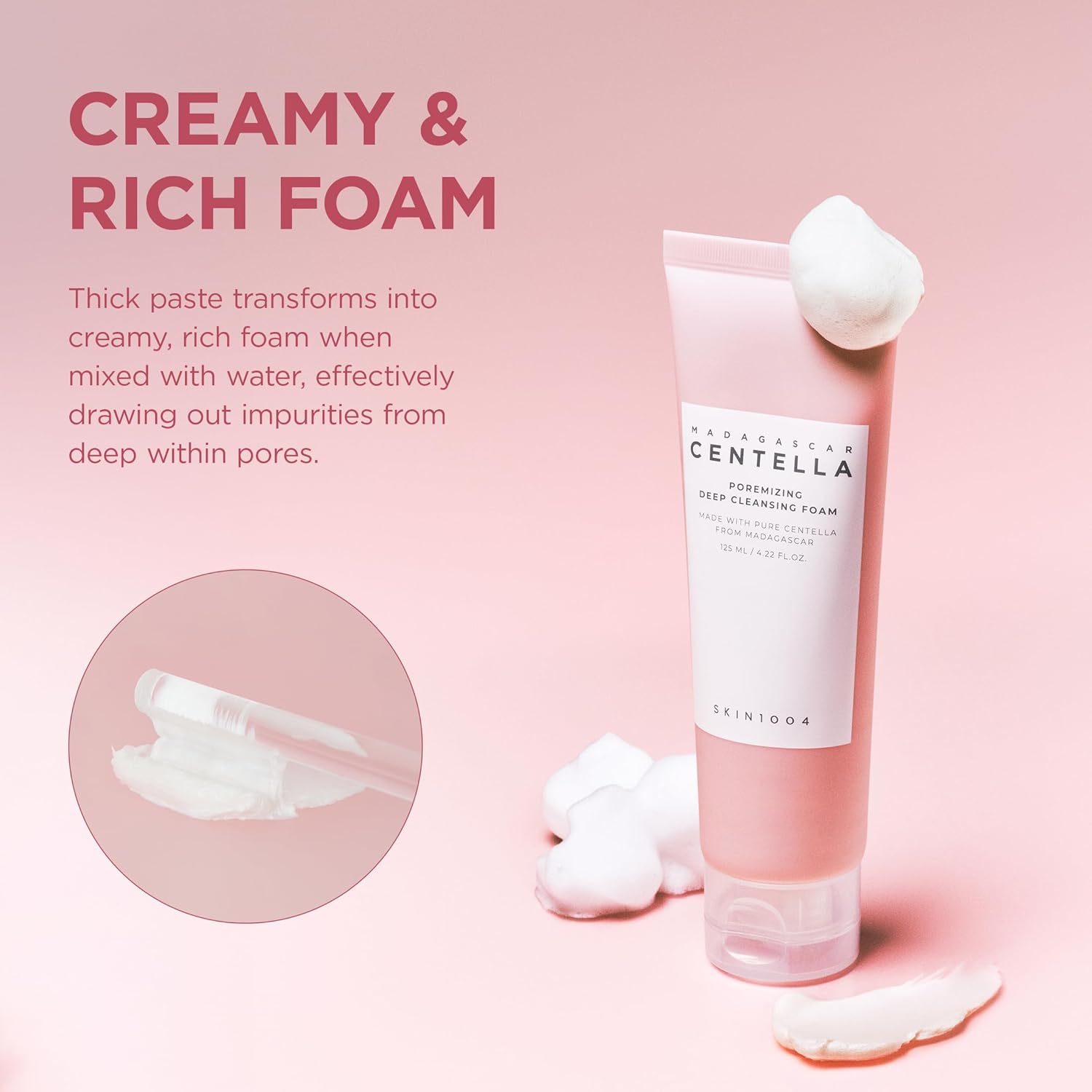 SKIN1004, Poremizing Cleansing Foam, Korean face wash, pore cleansing foam, Centella cleanser, deep cleansing foam, oily skin face wash, acne-prone skin cleanser, Korean skincare, pore care cleanser,Makeupstashpk