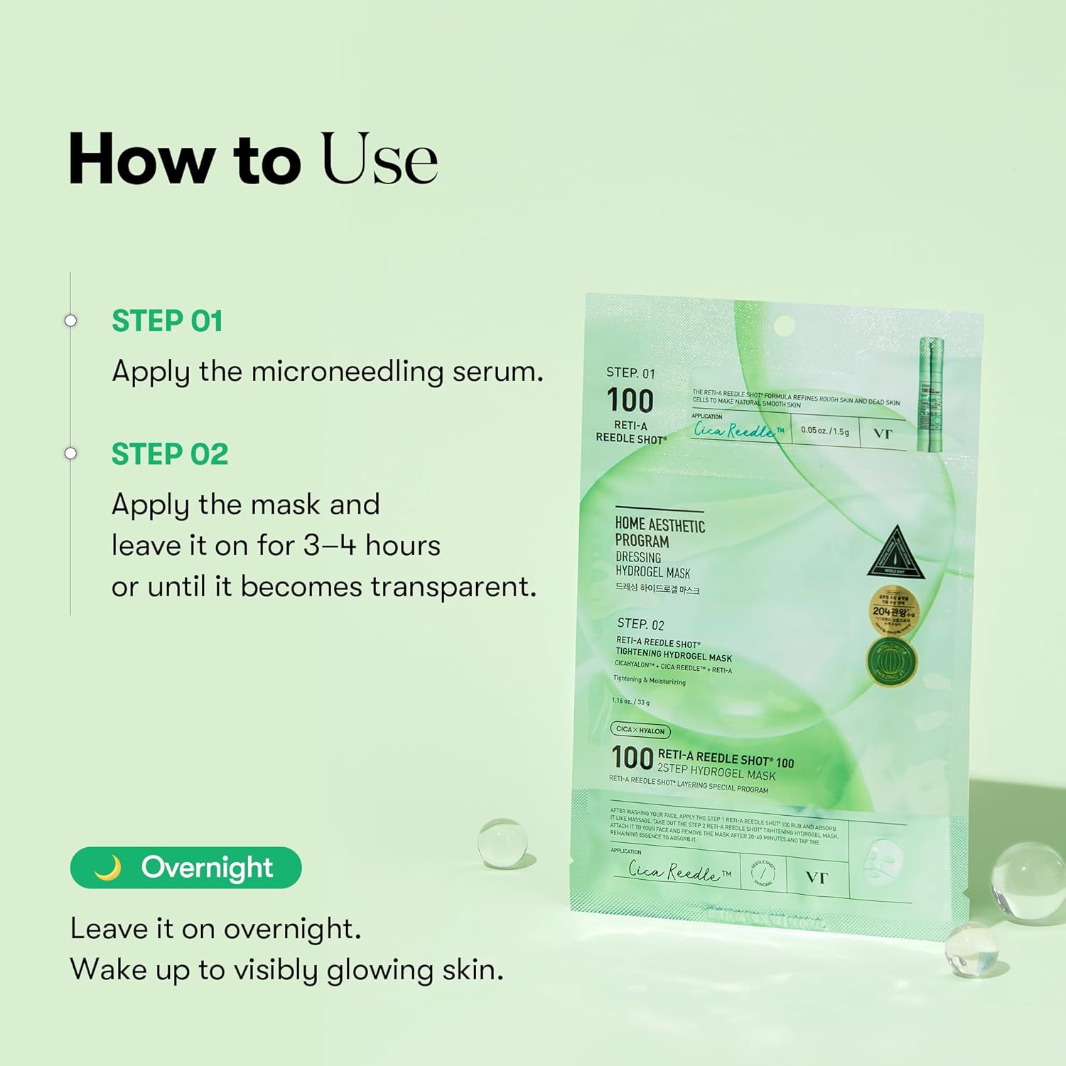 VT Cosmetics Mask, Reedle Shot Mask, Retinol Hydrogel Mask, Korean Skincare Pakistan, Anti Aging Mask, 2 Step Face Mask, VT Korea Mask, Skin Renewal Mask, Hydrating Hydrogel Mask,Makeupstashk