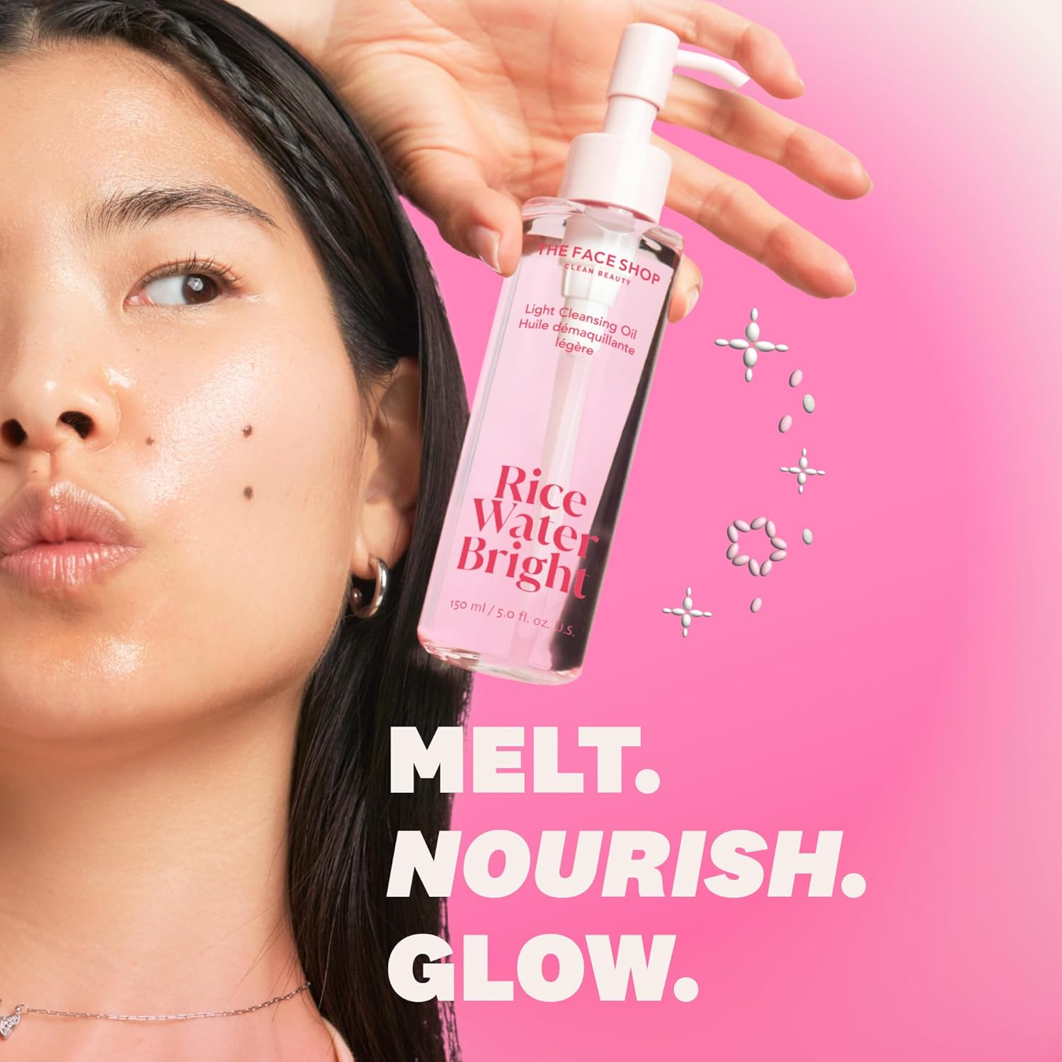 The Face Shop - Rice Water Bright Light Cleansing Oil 150ml - Makeup Stash Pakistan