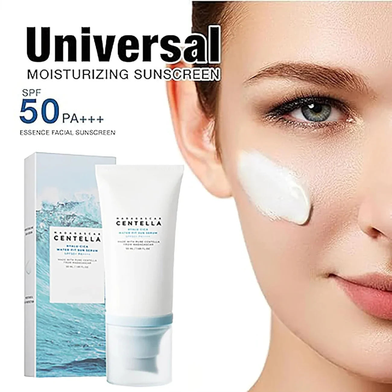 Serum-Light ,  Deeply Hydrating , Powerful UV Protection , No White Cast , Daily Face Sunscreen , Water Fit Sun Serum , Makeupstashpk
