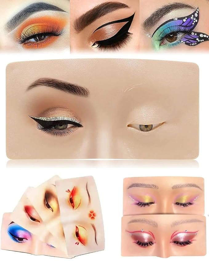 JINCHINIAO Makeup Practice Face Board,Makeup Artist,Realistic Skin Pad ,Makeup Beginner Self-taught- - Makeup Stash Pakistan