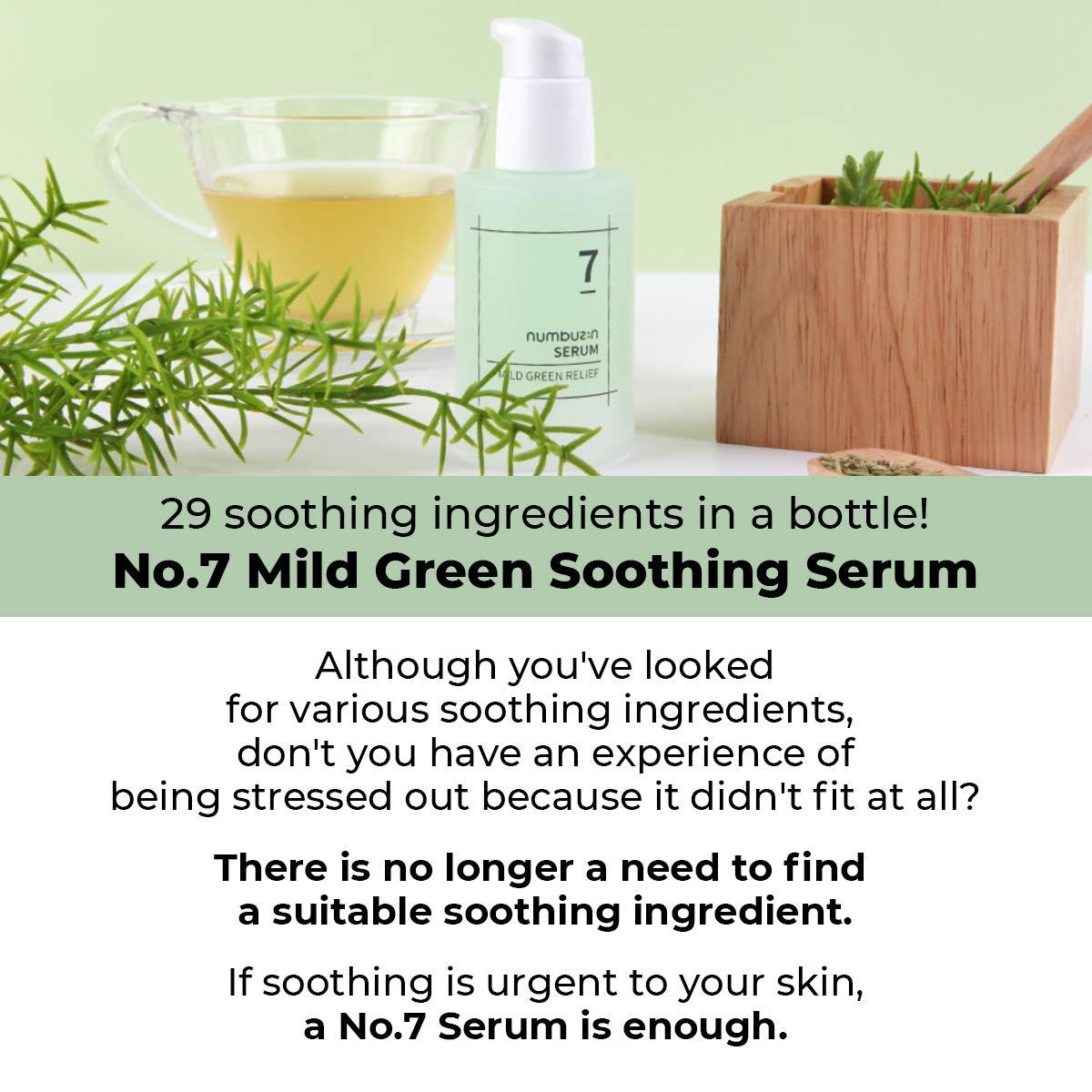 Numbuzin - No.7 Mild Green Soothing Serum 50ml - Makeup Stash Pakistan