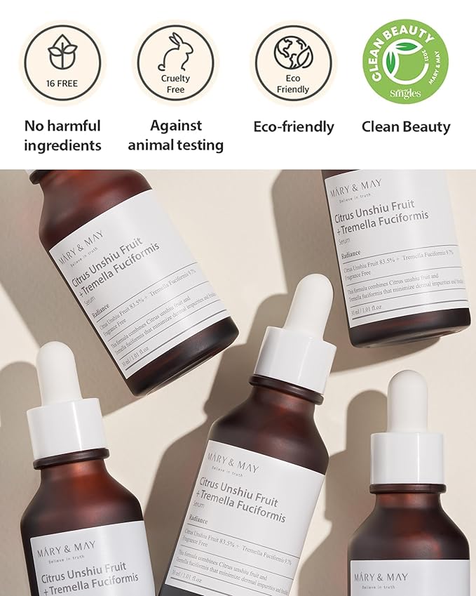Mary & May - Citrus Unshiu + Tremella Fuciformis 30ml - Makeup Stash Pakistan