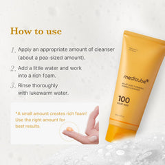 Medicube,Cleanser,Brightening,Face Wash,Toning Cleanser,skin hydrated,Makeupstashpk