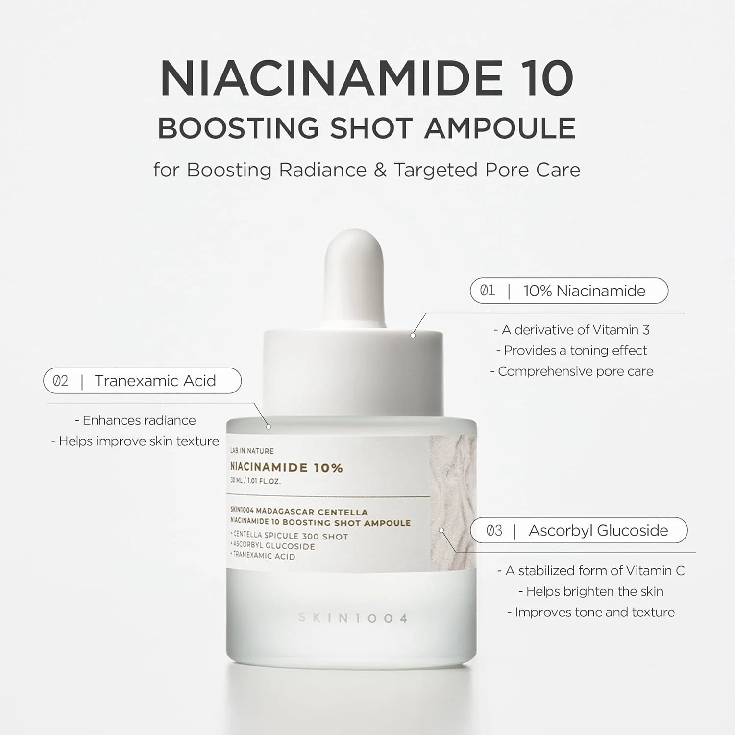 Korean brightening serum, niacinamide serum, pore minimizing serum, Centella serum, brightening ampoule, Korean skincare, oily skin serum, acne-prone skin care, skin tone correction, pore care serum, Centella Asiatica serum, K-beauty skincare, hydrating serum, facial ampoule, lightweight serum, Korean beauty products - Makeupstashpk