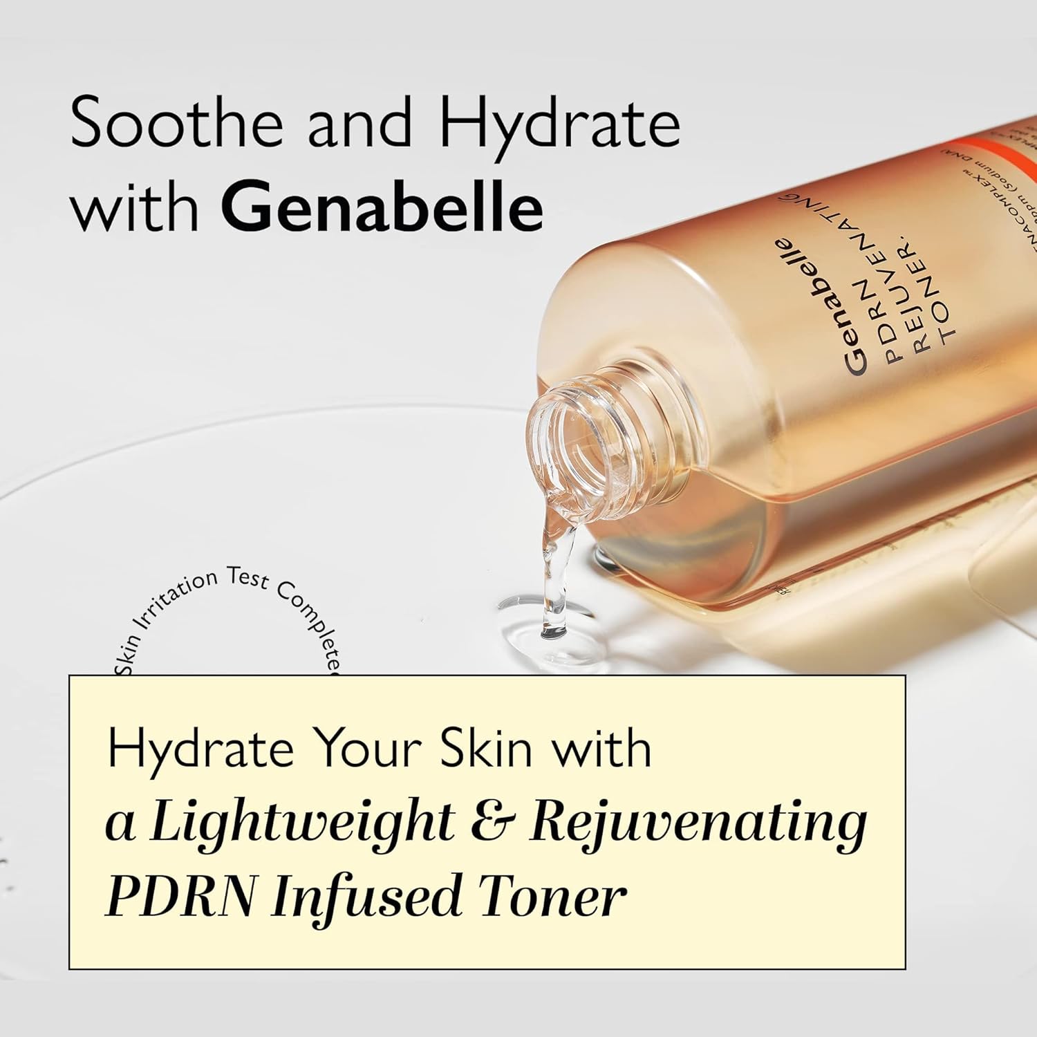 Genabelle toner, PDRN toner, hydrating facial toner, skin repair toner, Korean toner 300ml, glow toner, anti aging toner, K-beauty toner, moisturizing toner, skin barrier toner,Makeupstashpk