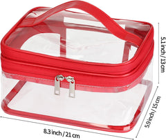  Wash Bag Cosmetic Bag PVC Travel Organizer,Toiletry,Makeup Storage Wash Case with handle - Makeup Stash Pakistan