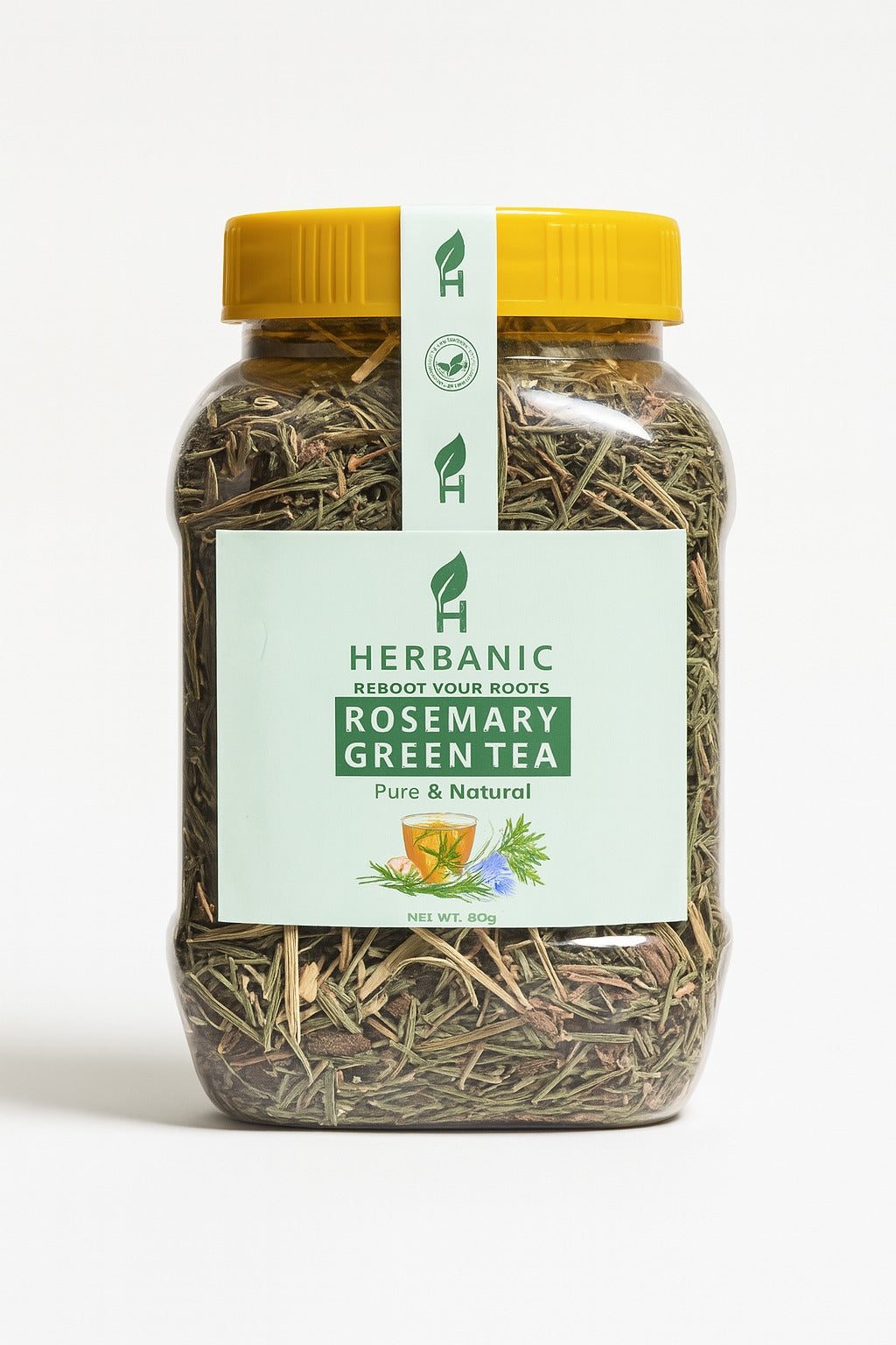 Herbenic Rosemary Green Tea 80g - Makeup Stash Pkistan