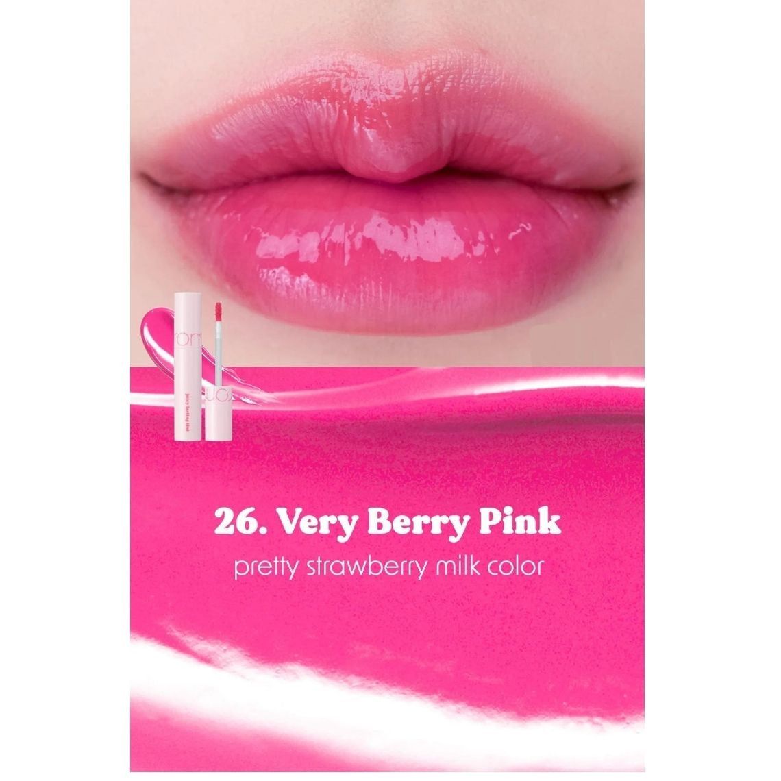 Berry Pink , Long-Lasting, Glossy,  Lip Tint, Makeup Stash Pakistan