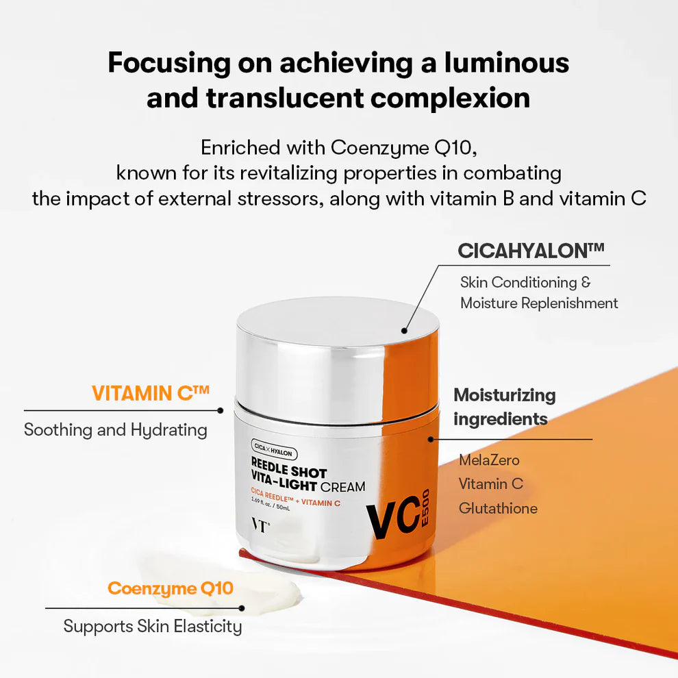 VT Vita Light Cream, Reedle Shot Cream, Korean Brightening Cream, Glow Moisturizer, Korean Skincare Pakistan, Vitamin Face Cream, Hydrating Glow Cream, VT Cosmetics Pakistan, Brightening Moisturizer, Niacinamide Cream, Korean Beauty Products,Makeupstashpk