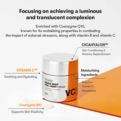 VT Vita Light Cream, Reedle Shot Cream, Korean Brightening Cream, Glow Moisturizer, Korean Skincare Pakistan, Vitamin Face Cream, Hydrating Glow Cream, VT Cosmetics Pakistan, Brightening Moisturizer, Niacinamide Cream, Korean Beauty Products,Makeupstashpk