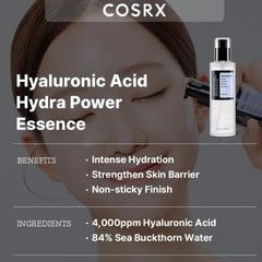 COSRX Hyaluronic Acid Hydra Power Essence 100ML – Deep Hydration Korean Skincare for Dry & Dehydrated Skin