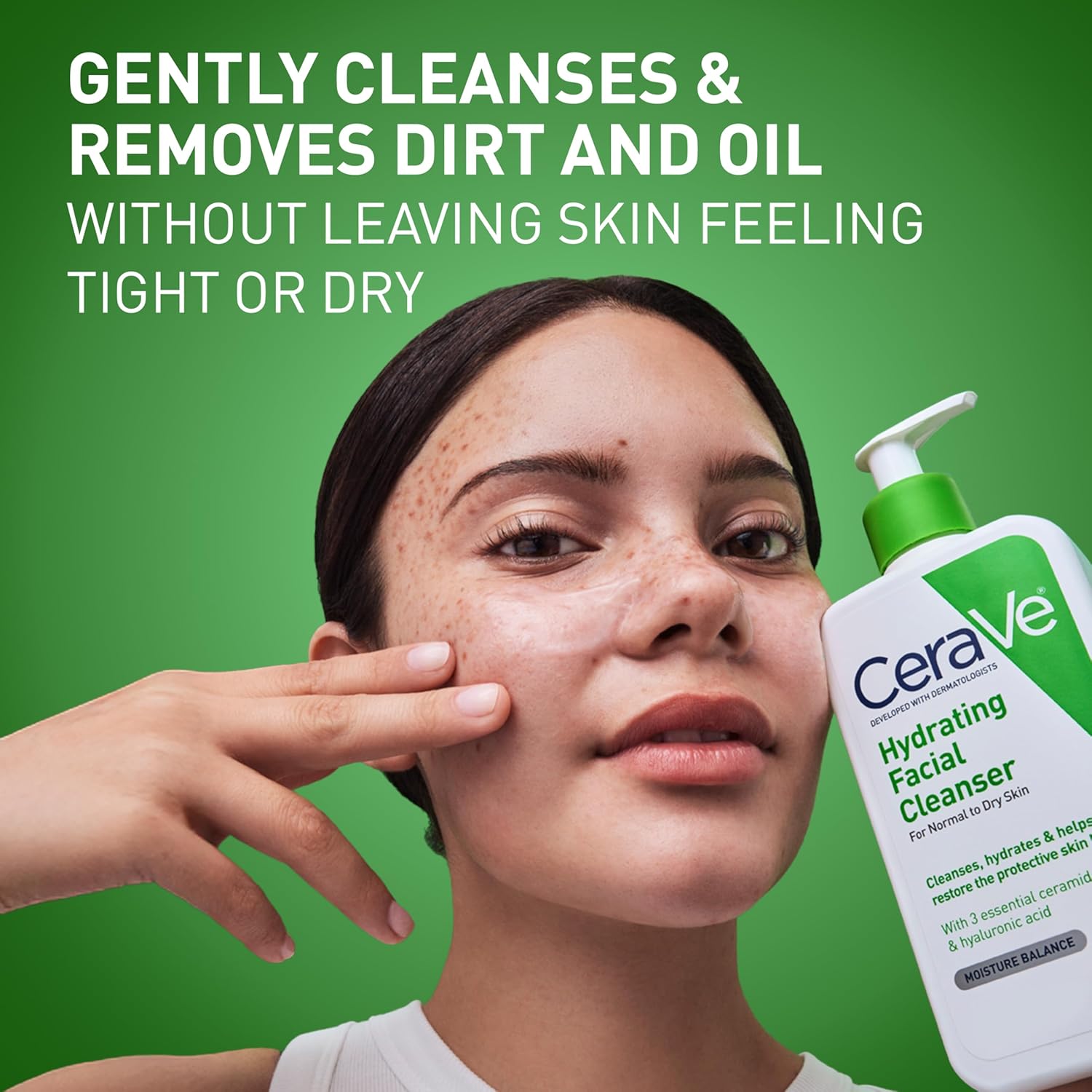 CeraVe Hydrating Cleanser,CeraVe Cleanser,Hydrating Cleanser,Gentle Face Wash,Facial Cleanser,Ceramide Cleanser,Cleanser For Dry Skin
Sensitive Skin Cleanser,Moisturizing Cleanser - Makeupstashpk
