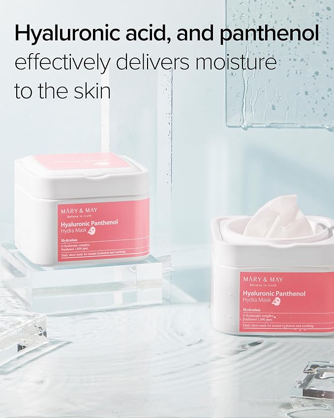 Mary & May - Hyaluronic Panthenol Hydra Mask 30ea - Makeup Stash Pakistan
