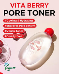 berry pore toner, korean facial toner, pore minimizing toner, brightening toner k beauty, vitamin toner, oily skin toner, refining toner, hydrating toner - Makeup Stash Pakistan