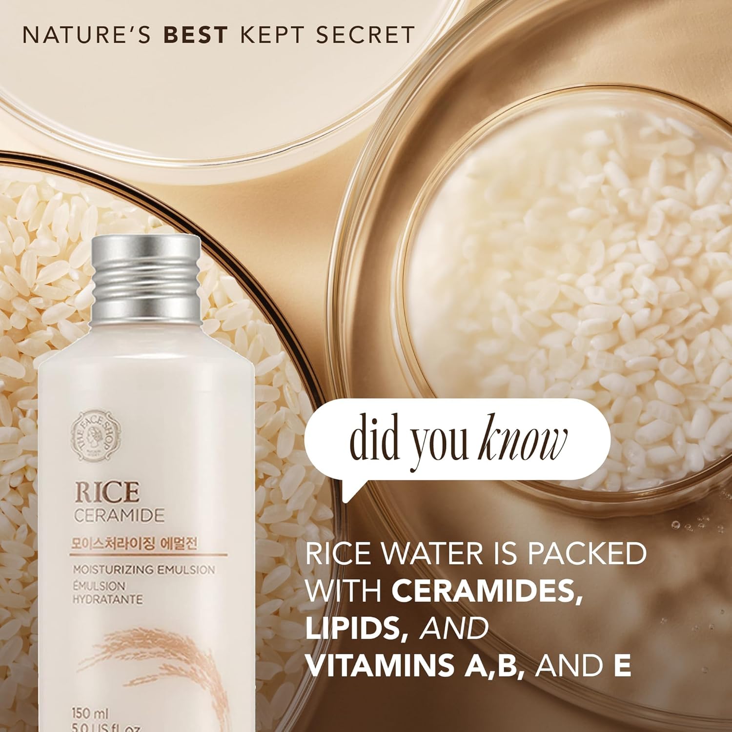 Rice Ceramide Emulsion, Korean skincare, moisturizing emulsion, ceramide moisturizer, rice extract skincare, hydrating lotion, Korean moisturizer, skin barrier repair, dry skin care, sensitive skin moisturizer - Makeupstashpk