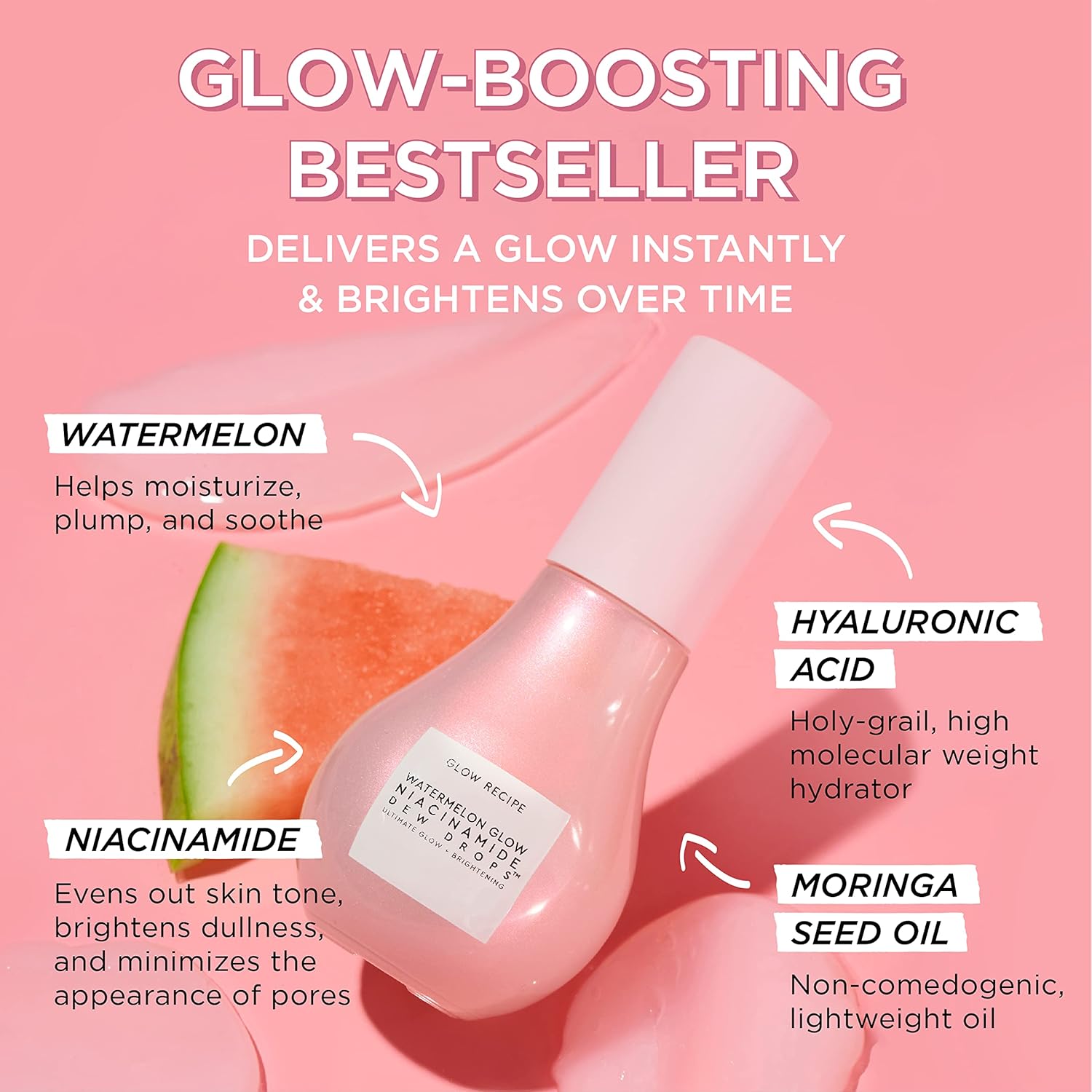 Glow Recipe Watermelon Glow Niacinamide Dew Drops 40ml - Makeup Stash Pakistan