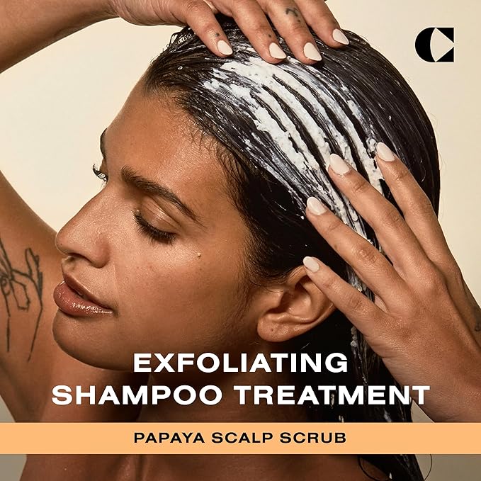 Ceremonia Papaya Scalp Scrub Travel Size 15ml – Exfoliating Detox Scalp Treatment for Healthy Hair