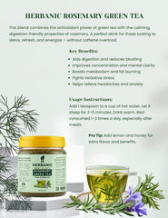 Herbenic Rosemary Green Tea 80g - Makeup Stash Pkistan