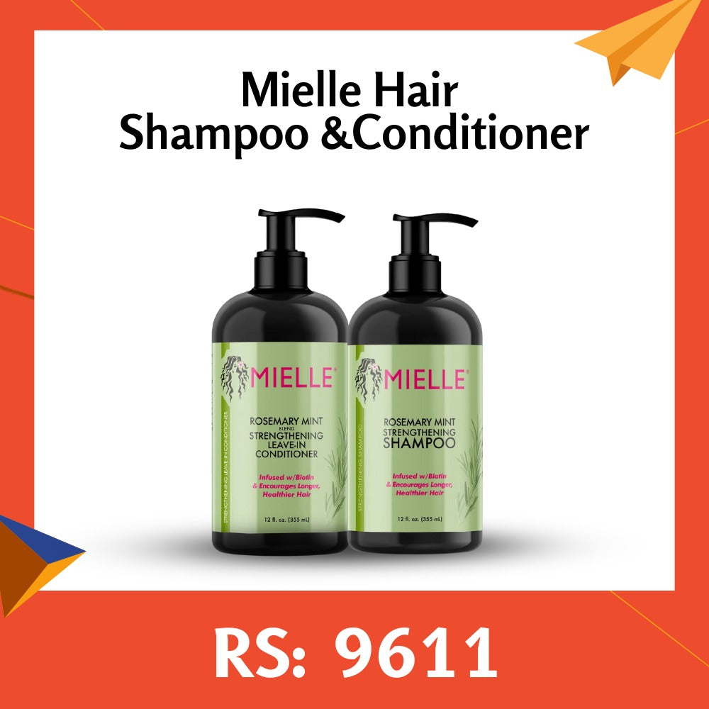 Mielle Hair Shampoo &Conditioner(355ml) at Makeup Stash pakistan