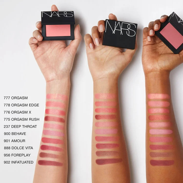 NARS Blush Deep Throat, NARS blush, peachy pink blush, radiant powder blush, luminous blush, NARS Deep Throat blush, glowing cheeks makeup, luxury blush makeup,Makeupstashpk