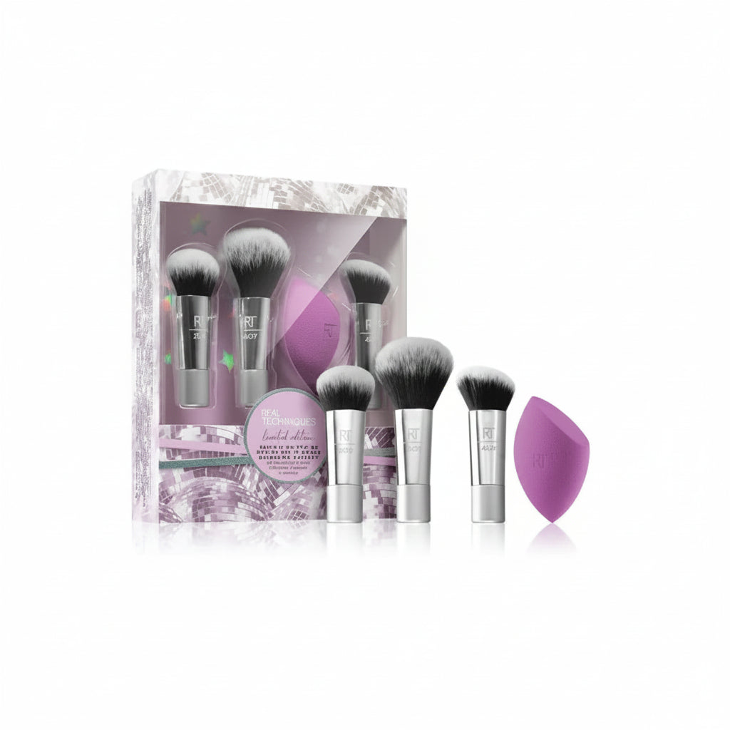 makeup brush set, limited edition brushes, professional makeup brushes, face brush set, eye brush set, blending brushes, makeup tools, real techniques pakistan, beauty brush kit, foundation brush, contour brush- Makeup Stash Pakistan