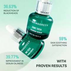 BRINGGREEN Zinc TECA Serum, acne serum, blemish treatment serum, anti acne skincare, centella serum, zinc PCA serum, redness relief serum, Korean skincare serum,Makeupstashpk