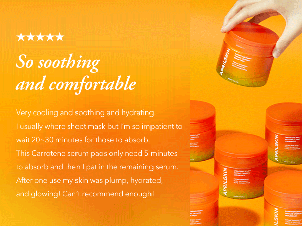 April Skin - Carrotene IPMP Instant Calming Serum Pads 80Pcs - Makeup Stash Pakistan