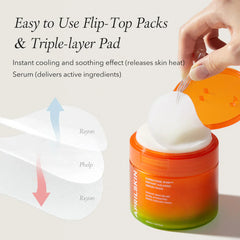 April Skin - Carrotene IPMP Instant Calming Serum Pads 80Pcs - Makeup Stash Pakistan
