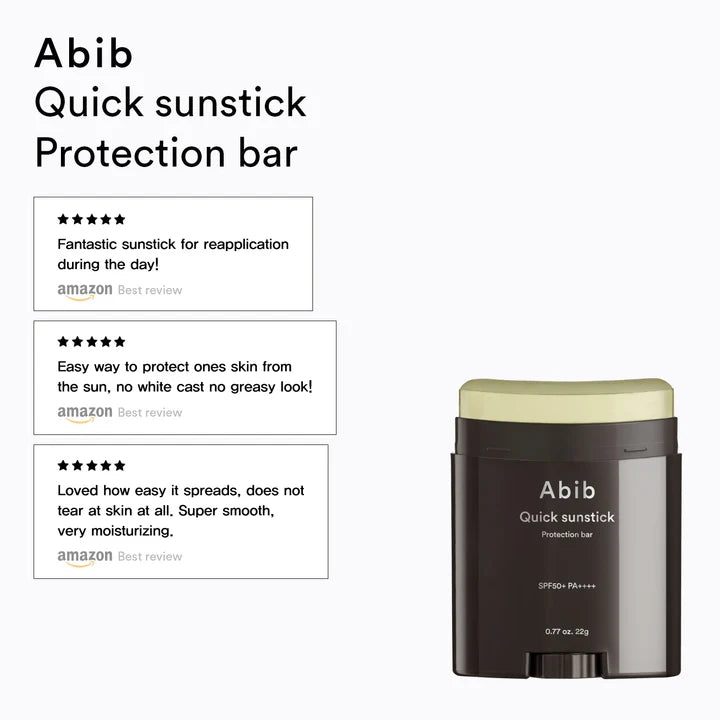 Abib Quick Sunstick SPF50+ PA++++ 22g – Lightweight & Matte Sunscreen Stick