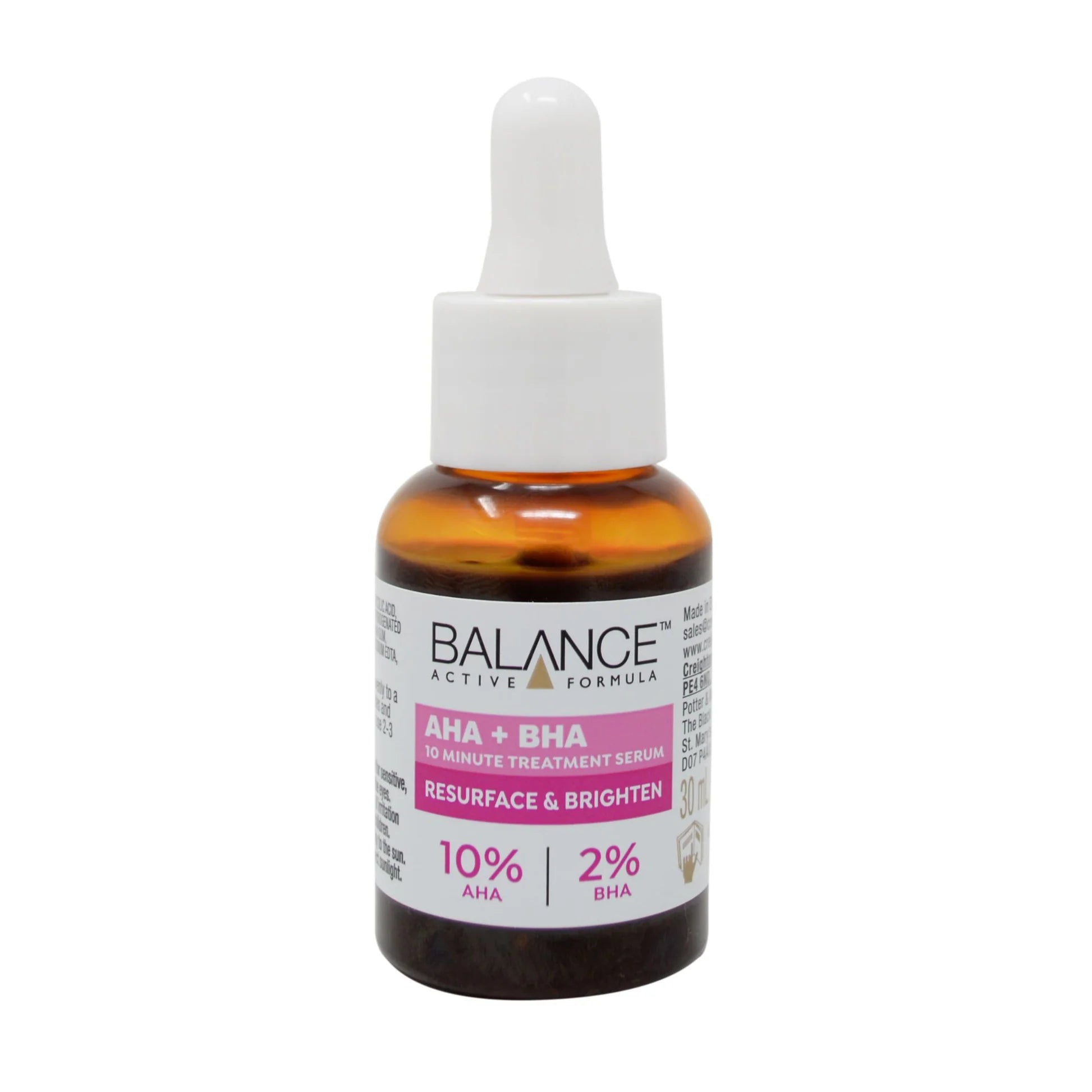 Balance AHA 10% BHA 2% Balance & Brightening Serum 30ml - Makeup Stash Pakistan