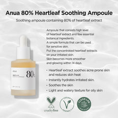 Anua Heartleaf 80 Moisture Soothing Ampoule 30ML - Makeup Stash Pakistan