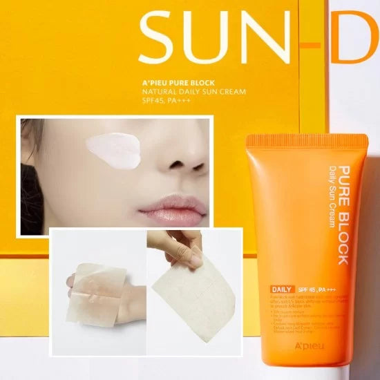 Apieu - Pure Block Daily Sun Cream 50ml - Makeup Stash Pakistan
