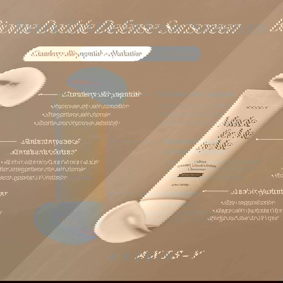 Axis-Y Biome Double Defence Sunscreen 50ml - Makeup Stash Pakistan